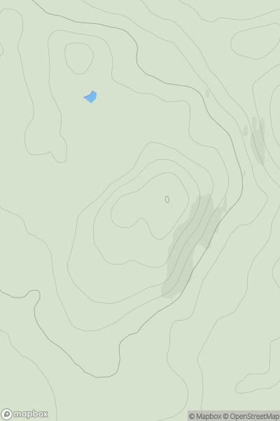 Thumbnail image for Meall Doire nan Caorach showing contour plot for surrounding peak