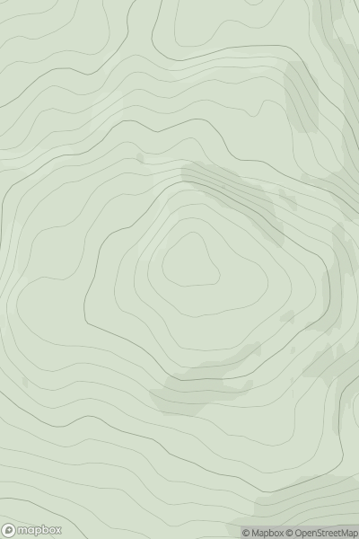 Thumbnail image for Glas-bheinn Mhor showing contour plot for surrounding peak