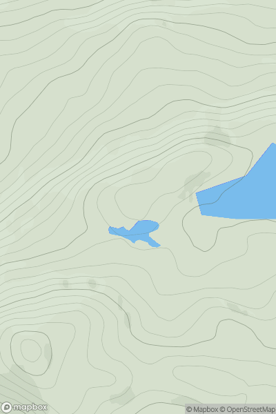 Thumbnail image for Creag nan Corrachan showing contour plot for surrounding peak