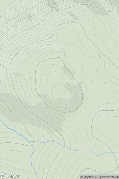 Thumbnail image for Cnoc Mall-lairig showing contour plot for surrounding peak
