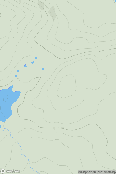 Thumbnail image for Dubh Meadhonach showing contour plot for surrounding peak