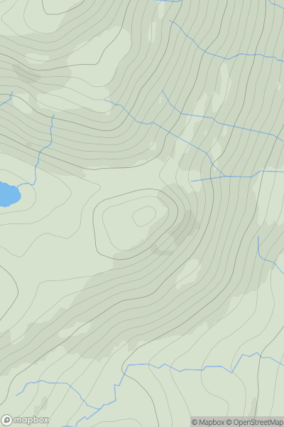 Thumbnail image for Aonach Dubh East Top showing contour plot for surrounding peak