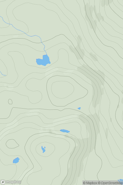 Thumbnail image for Carn nan Iomairean North Top showing contour plot for surrounding peak