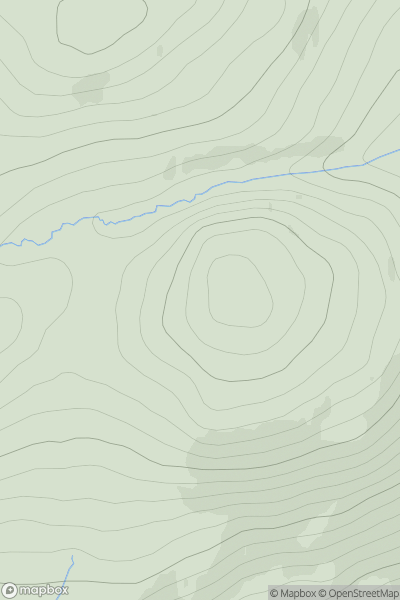 Thumbnail image for Beinn a' Chlaonaidh showing contour plot for surrounding peak