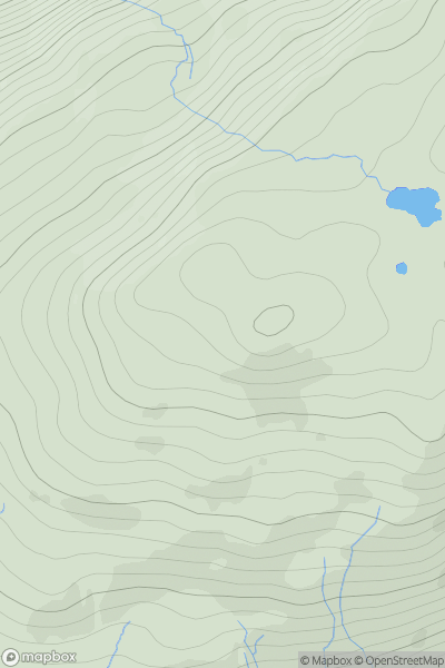 Thumbnail image for Carn Mor SW Top showing contour plot for surrounding peak