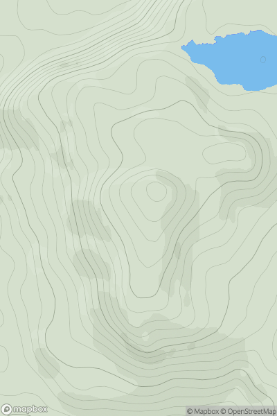 Thumbnail image for Stob Loch na Doire Moire showing contour plot for surrounding peak