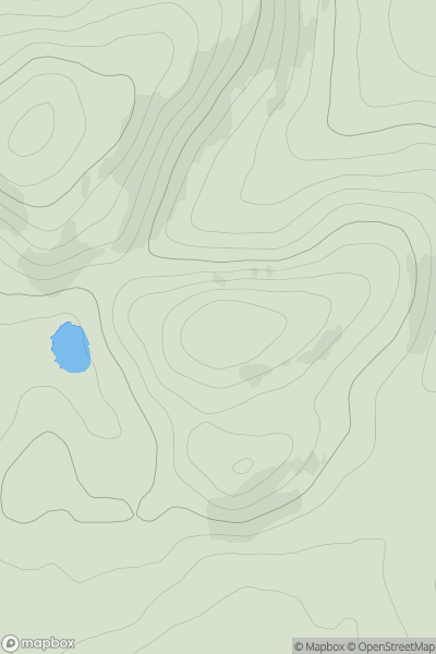 Thumbnail image for Meall nan Caorach SE Top showing contour plot for surrounding peak