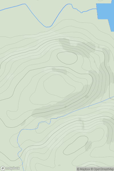 Thumbnail image for Meall Cosach showing contour plot for surrounding peak