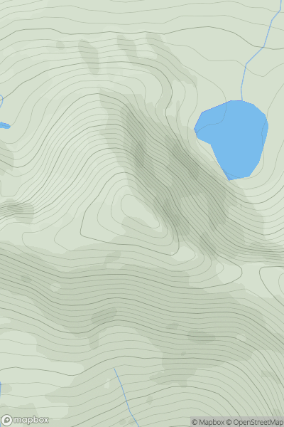 Thumbnail image for Sgurr Fhuar-thuill showing contour plot for surrounding peak