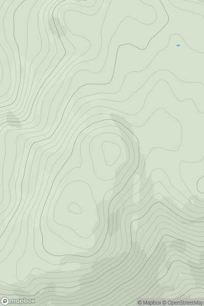 Thumbnail image for Beinn Conchra Far West Top showing contour plot for surrounding peak