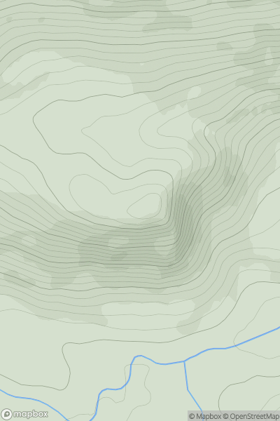 Thumbnail image for Creag Iucharaidh showing contour plot for surrounding peak