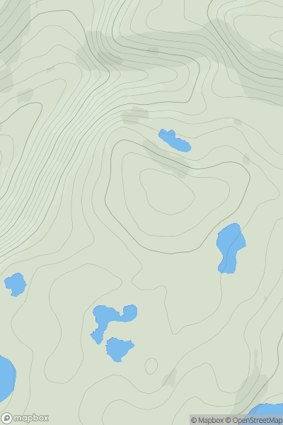 Thumbnail image for Carn an t-Saighdeir showing contour plot for surrounding peak