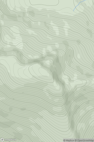Thumbnail image for Bidean an Eoin Deirg showing contour plot for surrounding peak