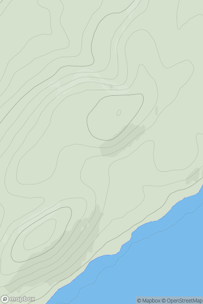Thumbnail image for Carn a' Bhainne NE Top showing contour plot for surrounding peak