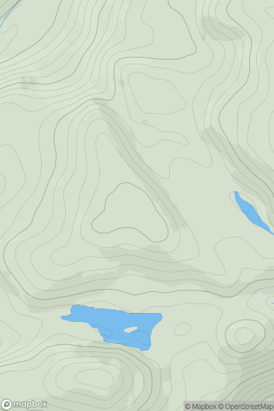 Thumbnail image for Creag Mhor SW Top showing contour plot for surrounding peak