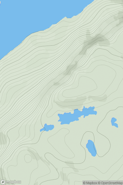 Thumbnail image for Creag an Duilisg showing contour plot for surrounding peak