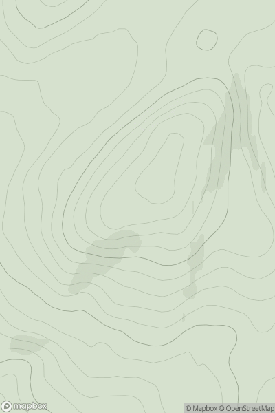 Thumbnail image for Beinn a' Ghairchin showing contour plot for surrounding peak