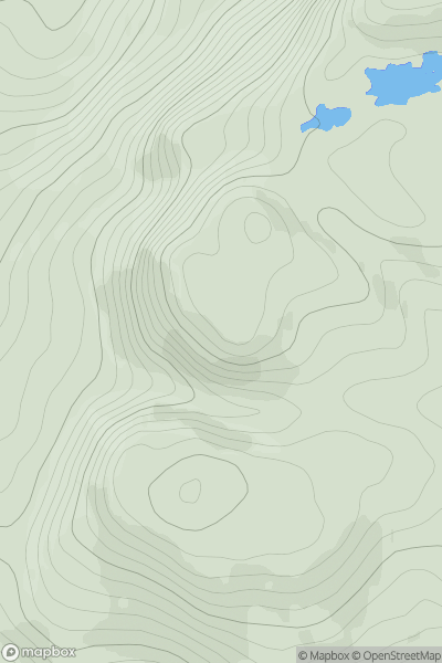 Thumbnail image for Carn a' Bhealaich Mhoir showing contour plot for surrounding peak