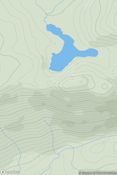 Thumbnail image for Creag Dharach showing contour plot for surrounding peak