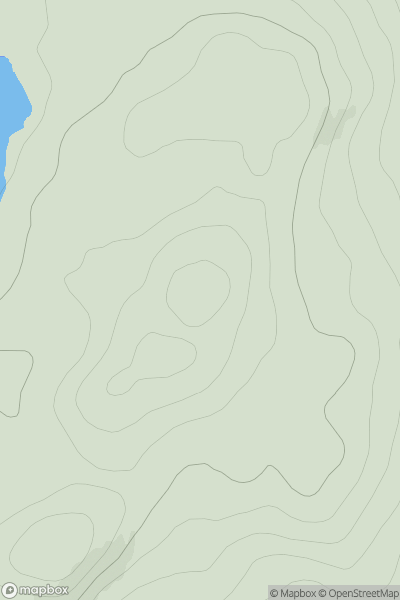 Thumbnail image for Creag na Manachainn showing contour plot for surrounding peak