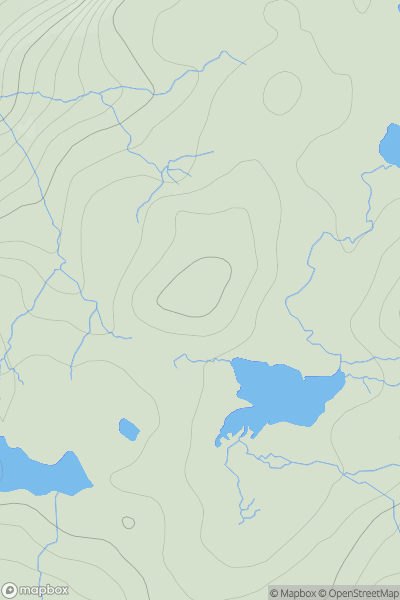 Thumbnail image for Creag Dhubh Beag showing contour plot for surrounding peak