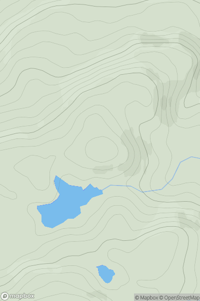 Thumbnail image for Stob Loch a' Mhuillin showing contour plot for surrounding peak