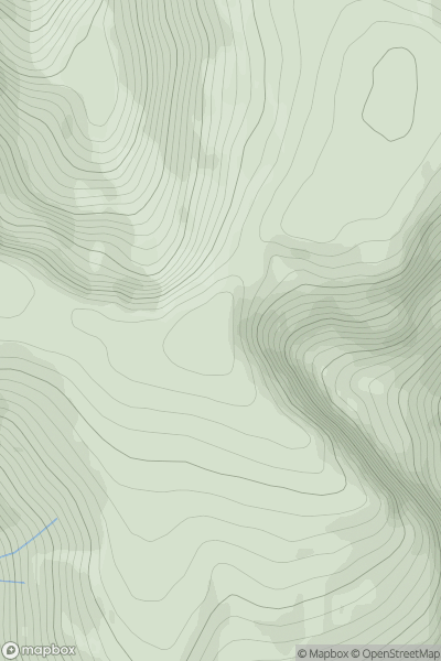 Thumbnail image for Creag Toll a' Choin showing contour plot for surrounding peak