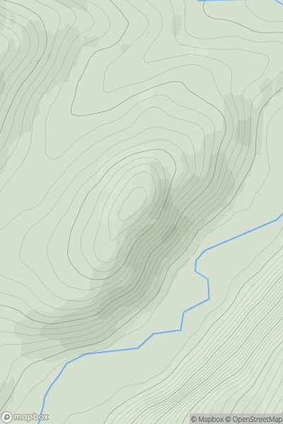 Thumbnail image for Clach Loundrain showing contour plot for surrounding peak
