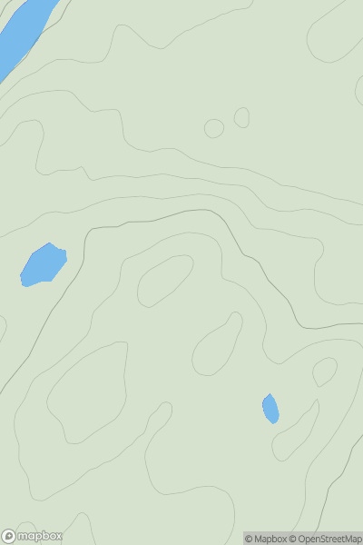 Thumbnail image for Buachaille Breige North Top showing contour plot for surrounding peak