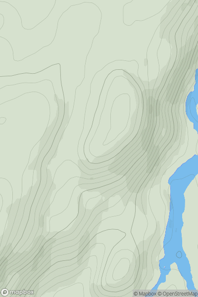 Thumbnail image for Torr a' Bhealaidh showing contour plot for surrounding peak
