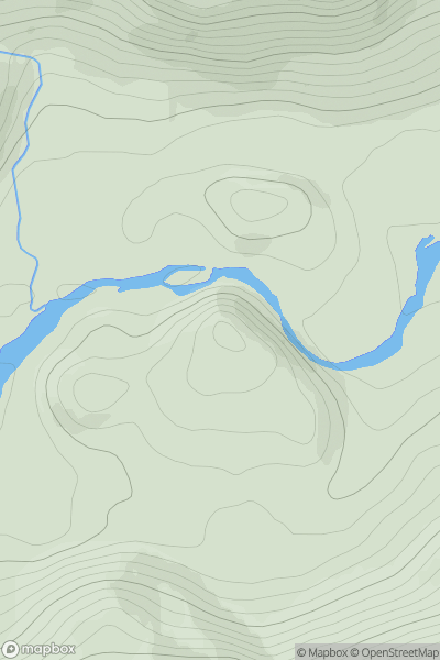 Thumbnail image for Tom an t-Struthain showing contour plot for surrounding peak