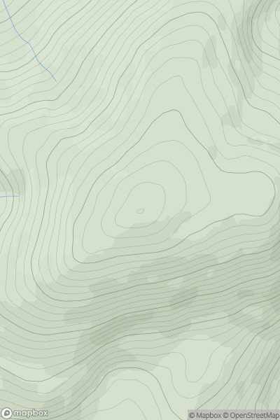 Thumbnail image for Sgurr na Ruaidhe showing contour plot for surrounding peak