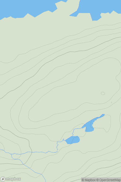 Thumbnail image for Carn Loch a' Chuilinn showing contour plot for surrounding peak
