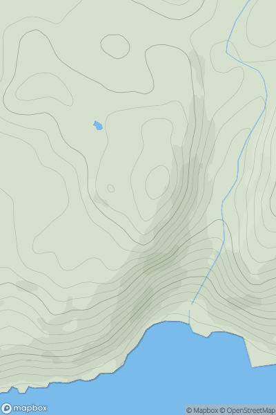 Thumbnail image for Carn na Snaobhaig showing contour plot for surrounding peak