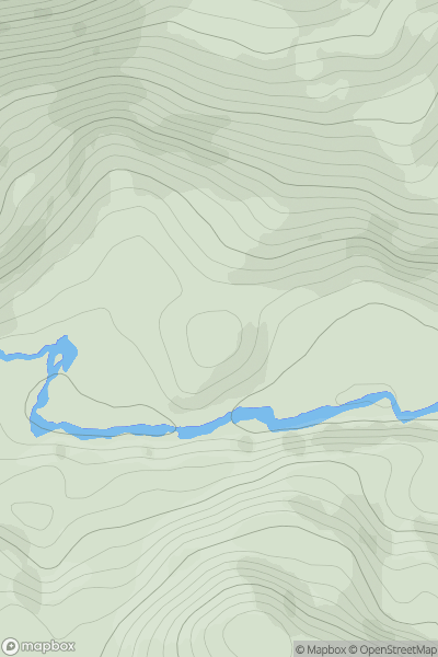 Thumbnail image for Cnoc Pollcherian showing contour plot for surrounding peak