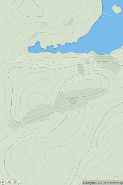 Thumbnail image for Creag nan Garadh showing contour plot for surrounding peak