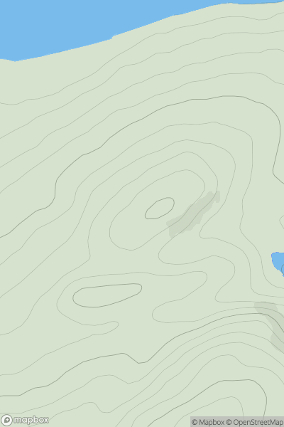 Thumbnail image for Cnoc a' Chinn showing contour plot for surrounding peak