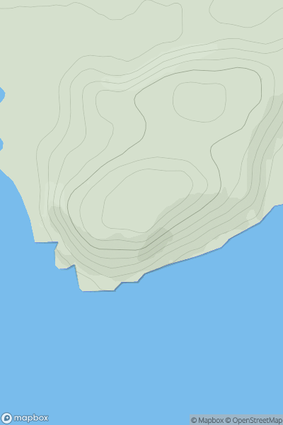 Thumbnail image for Ard Hill showing contour plot for surrounding peak