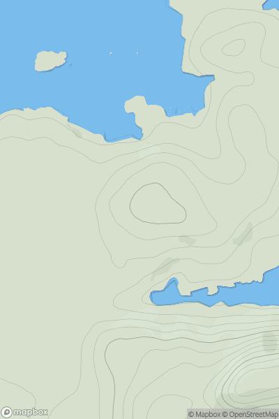Thumbnail image for Carn an Duine showing contour plot for surrounding peak