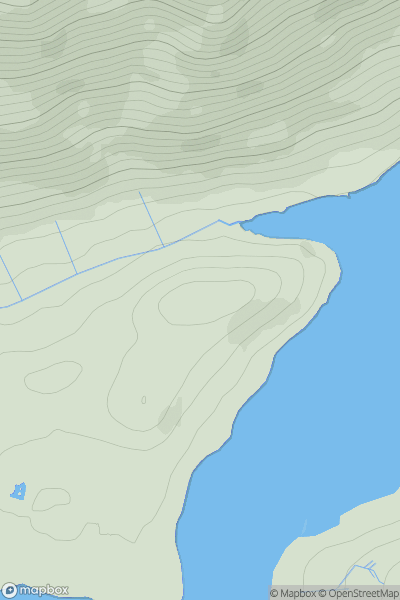 Thumbnail image for Cnoc Camas-longart showing contour plot for surrounding peak
