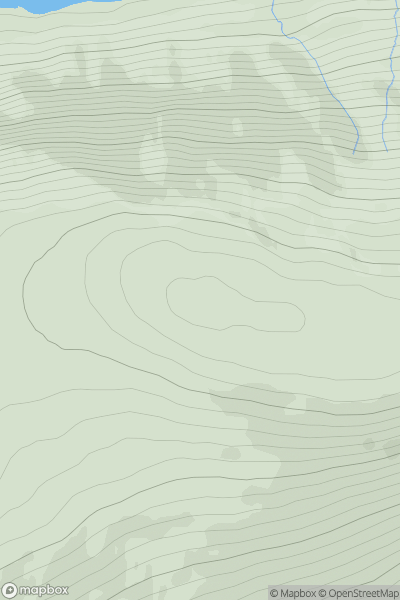 Thumbnail image for An Liathanach East Top showing contour plot for surrounding peak