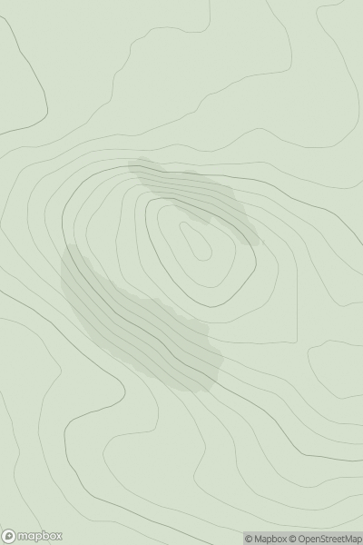 Thumbnail image for Meall an Tuim Bhuidhe showing contour plot for surrounding peak