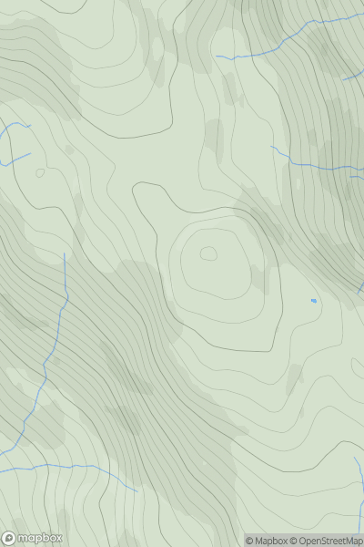 Thumbnail image for Ben Shieldaig Far SE Top showing contour plot for surrounding peak