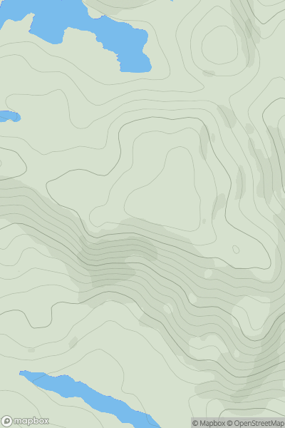 Thumbnail image for Meall Glac Airigh an t-Saoir showing contour plot for surrounding peak