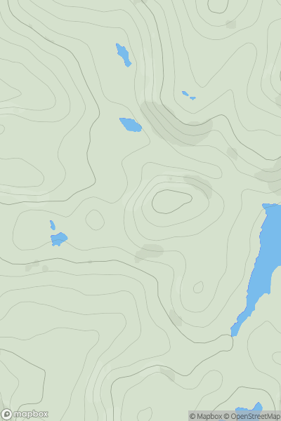 Thumbnail image for Meall an Doirein SW Top showing contour plot for surrounding peak