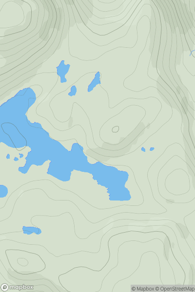Thumbnail image for Meall Loch na Feithe Mugaig showing contour plot for surrounding peak