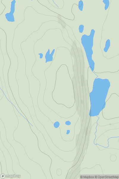 Thumbnail image for Carn nan Uaighean showing contour plot for surrounding peak