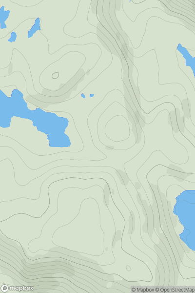 Thumbnail image for Meall Glac Airigh an t-Saoir North Top showing contour plot for surrounding peak