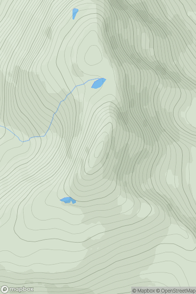 Thumbnail image for Bidein a' Choire Sheasgaich showing contour plot for surrounding peak