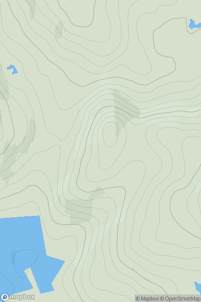 Thumbnail image for Meall a' Ghuirrain showing contour plot for surrounding peak